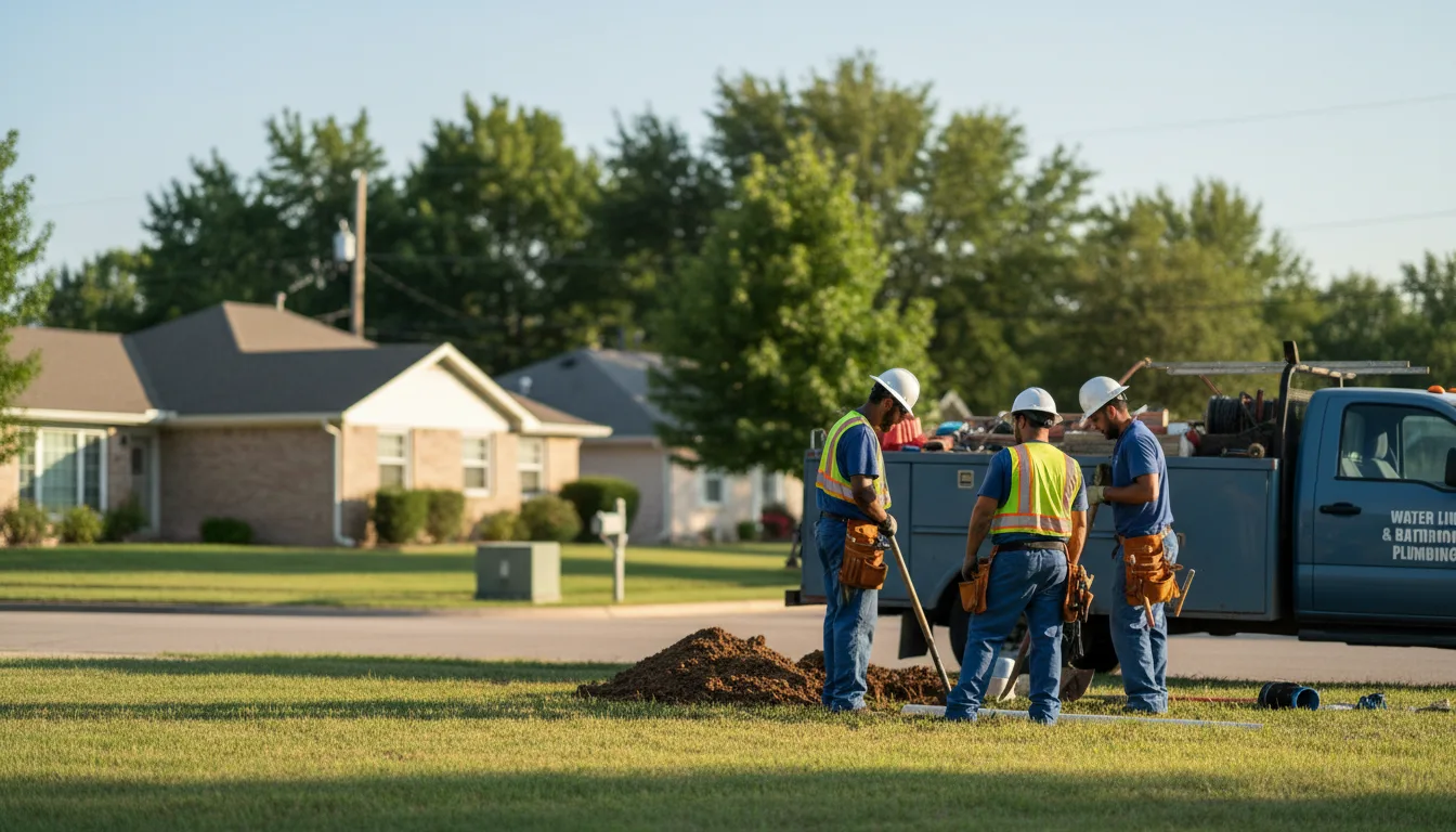 Residential water line and bathroom plumbing service in Gervais, OR